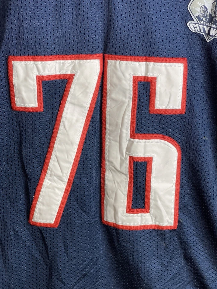 Camiseta de fútbol Steve & Barry's City Wide EE. UU. #76 para hombre grande roja blanca azul Foto 2 de 4