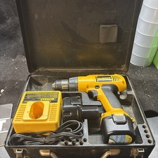 Vintage Dewalt DW62 Drill W/ Metal Case XR Pack Charging Dock & 2 Batteries