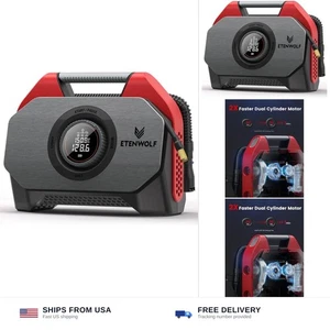 ETENWOLF Vortex S6SE Cordless Tire Inflator Portable Air Compressor, 160 PSI ...