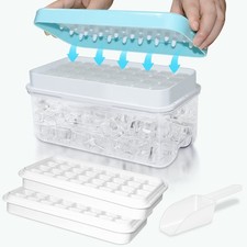 Ice Cube Tray Food Grade Ice Cube Moulds with Lid Release All Ice Cubes in One