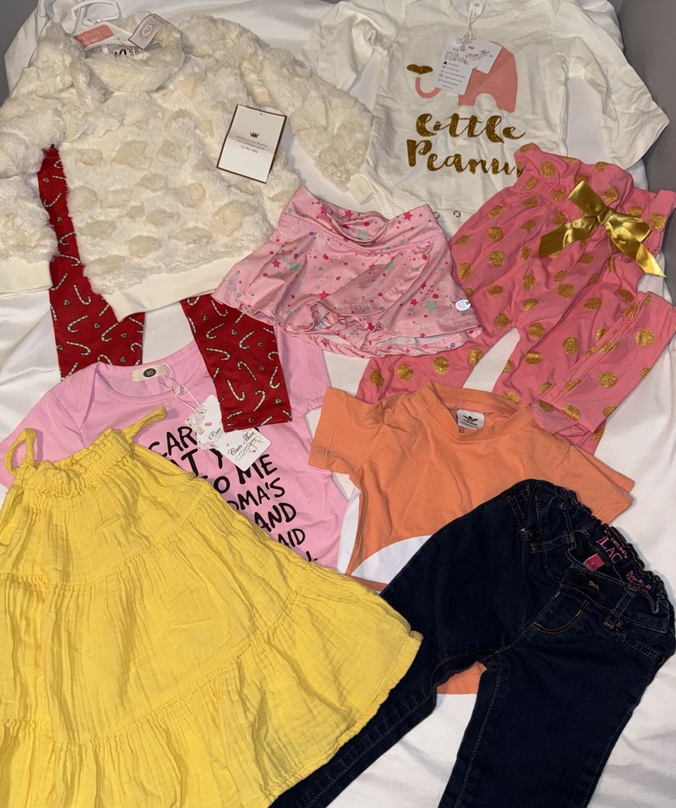 Baby Girl 0-12 Months/ 2t Clothing Lot 9 Pieces Summer Colorful Casual Preppy