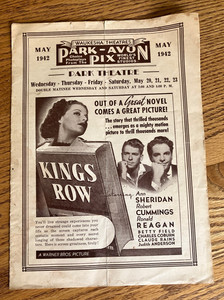 1942 Park-Avon Theatres-Program-Waukesha, Wisconsin-Reagon