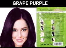 5 PCS GRAPE PURPLE HERBAL TYPE HAIR DYE SHAMPOO-COLOR GRAY HAIR IN MINUTES
