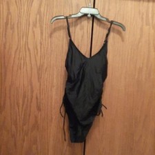 New One Piece Swimsuit Push Up Bra High Waist black Size L