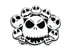NEW Men's Skull Pirate Disney Multiple Jack Skellington Faces Skull Belt Buckle