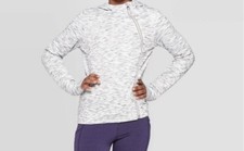 New Girls Champion Fleece Full Zip Hoodie Size XS 4-5 Heather Gray