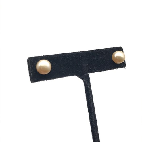 Orecchini a perno in argento sterling 925 con perle vere 8 mm - Foto 8 di 8