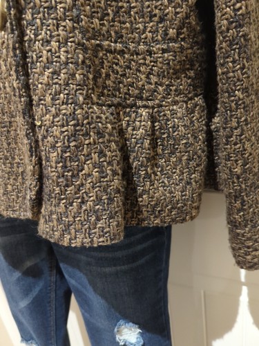 Vtg Oleg Cassini Ladies Jacket Brown Tweed Wool Blend Sz 1X - Picture 8 of 18