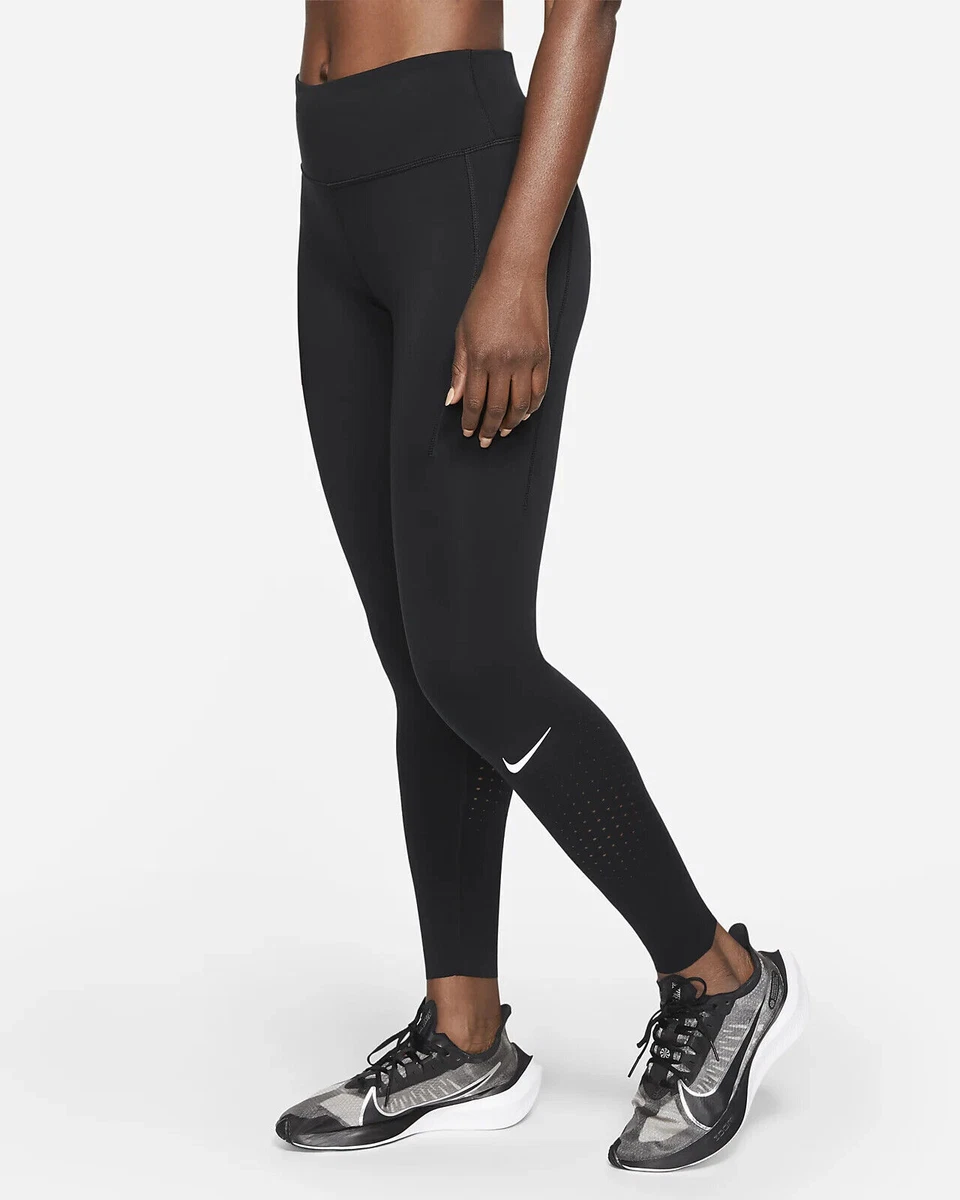 NEW!! Nike Women's Black Dri-Fit Reflective Epic Luxe Running