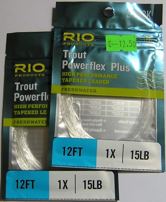 Rio Vorfächer Powerflex Plus 2er-Packg. - 2er-Set 12' / 3,60 m - 1X / 0,265 mm