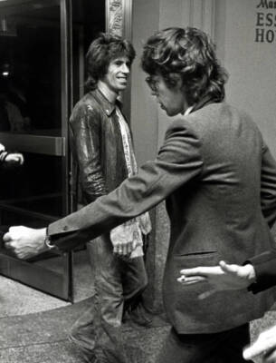 Keith Richards and Mick Jagger of the Rolling Stones 1971 Old Photo