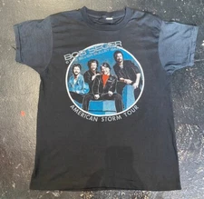 Vintage 1986 Bob Seger and The E Street Band American Storm Tour Shirt L Black 