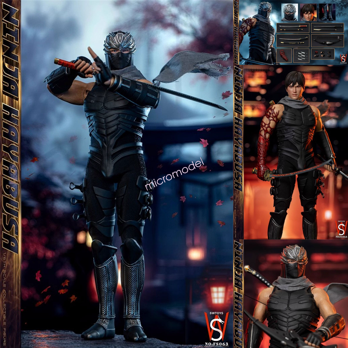 SWTOYS FS063 Ninja Hayabusa 1/6 Action Figure Toy Model Gift NEW