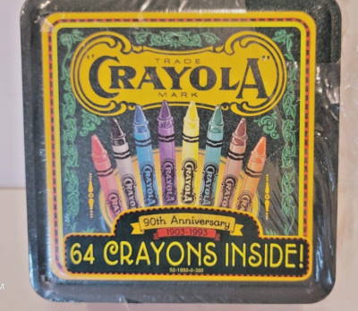 Crayola Crayons 90th Anniversary Tin w/ Crayons New in SEALED Box