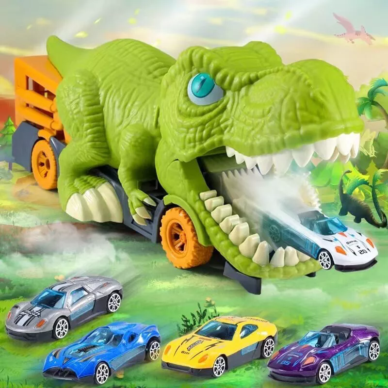 Dinosaur Car Toys Set  Dino Carro Brinquedos para Crianças