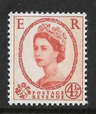 Sg S97 4½d Wilding Blue Phos on Cream upright UNMOUNTED MINT