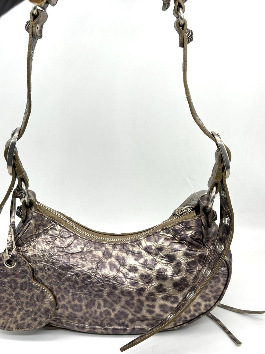 ショルダーバッグ・ポシェット BALENCIAGA LE CAGOLE XS SHOULDER BAG LLIZED LEOPARD Balenciaga LE CAGOLE XS Metallic Leopard Stud Shoulder