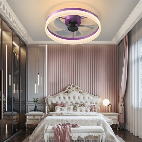 19.7" Modern LED Ceiling Fan with Light Remote Control Chandelier Ceiling Lamp - Picture 14 of 27