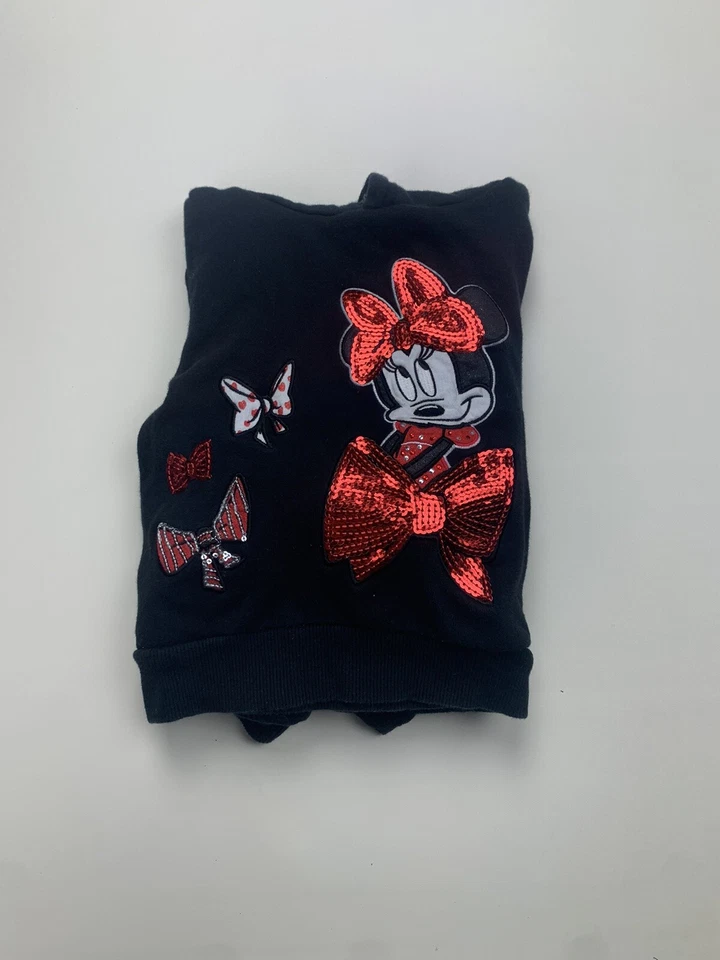 Sudadera con Capucha Disney Minnie Mouse Niñas Talla 4 Negra y Roja Foto 4 de 4