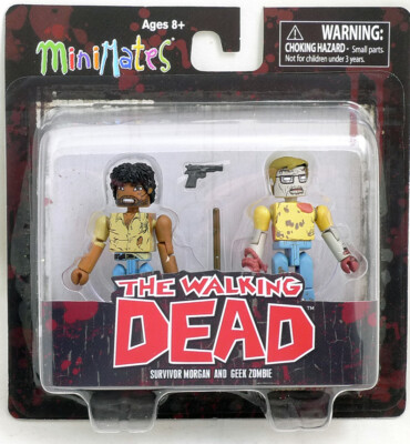 Walking Dead Minimates S5 Morgan & Geek Zombie Figuren 812464