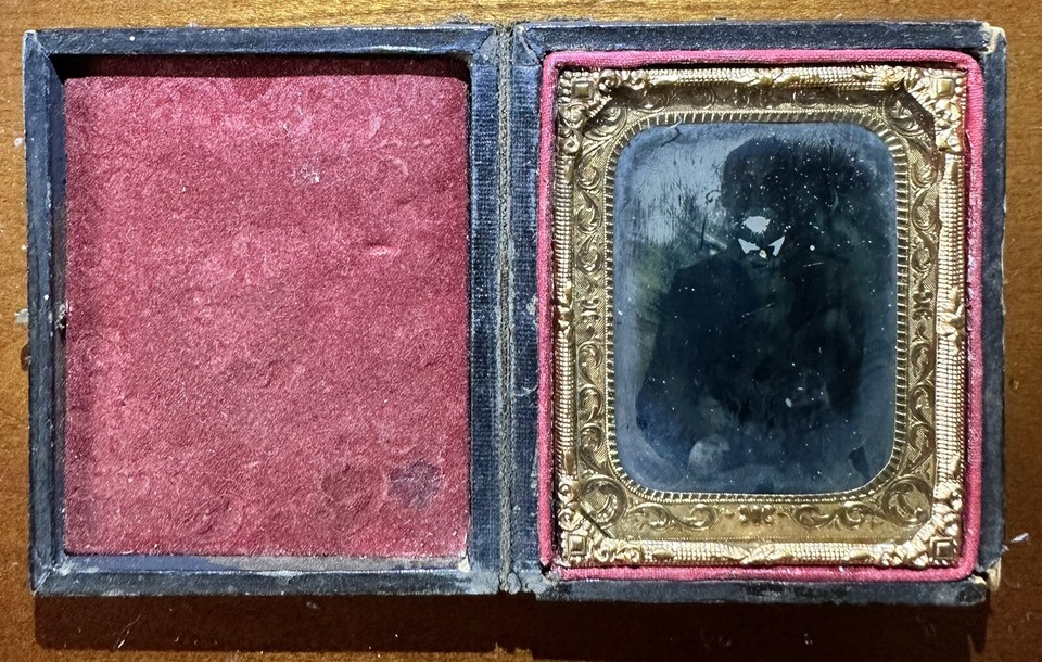 An 1860s tintype with eerie, decayed abstract imagery that looks like something between a Victorian ghost photo and outsider art — genuinely unsettling in the best possible way.