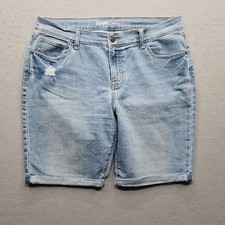 Old Navy Women's 12 Washed Denim Fold Shorts