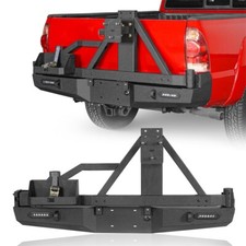 Fit 2005-2015 Toyota Tacoma Rear Back Bumper W Tire Carrier Jerry Can Holder