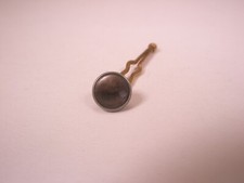 SINGLE 1 1/4" Gray Round MOP Gold Plated Vintage Formal Tuxedo Shirt Stud c122