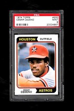 1974 Topps #200 CESAR CEDENO Houston Astros PSA 9 MINT LOW POP!