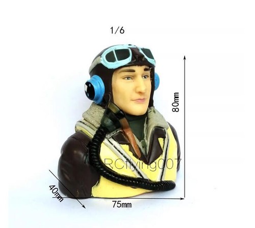 Tuta spaziale RC piloti di jet con casco scala 1/5 1/6 RC figura pilota di aereo bambole - Foto 10 di 15