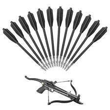 6.8" Black Plastic Fish Hunting Bolts Arrows for 50 to 130 lbs Crossbow 12PCS