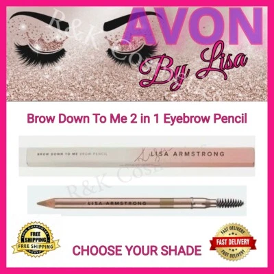 Avon Lisa Armstrong Brow Down To Me Eyebrow Pencil & Brush 2-in-1 CHOOSE SHADE