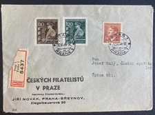 1944 Prague Bohemia Germany Commercial Cover To Upice Philatelic Bureau