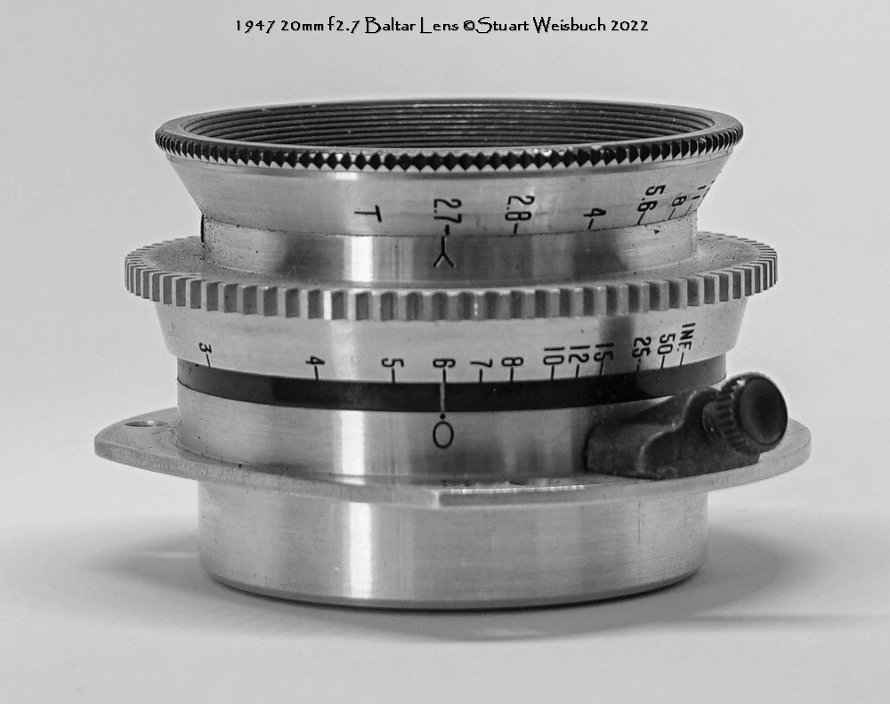 Objectif Bausch & Lomb Baltar 75mm F/2.3 - Époque Guerre - Monture Eyemo - Cinéma