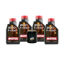 4L Motul 8100 X-CLEAN + 5W30 Wix Filter Motor Oil Change Kit API SN/CF