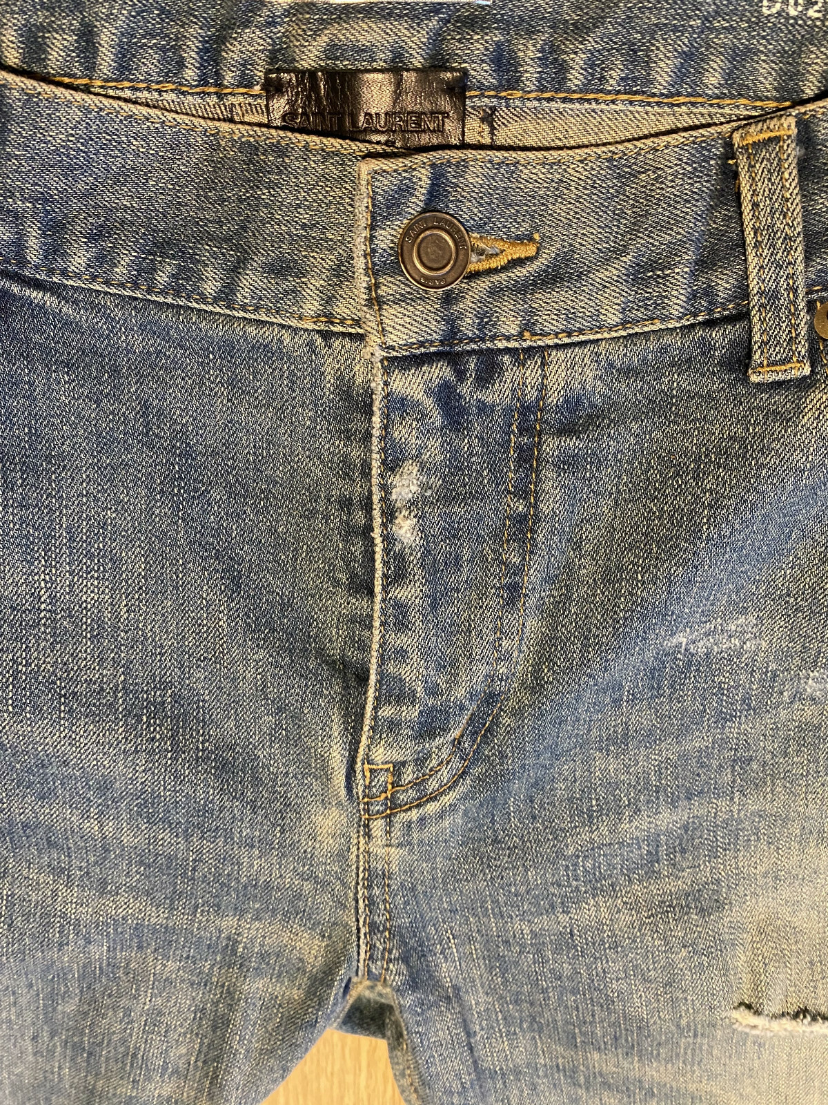 SAINT LAURENT MADE IN JAPAN CUTOFF JEANS DENIM D02 SIZE 33