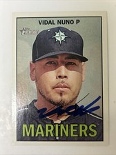 Vidal Nuno Signed 2016 Topps Heritage #301 Seattle Mariners N879