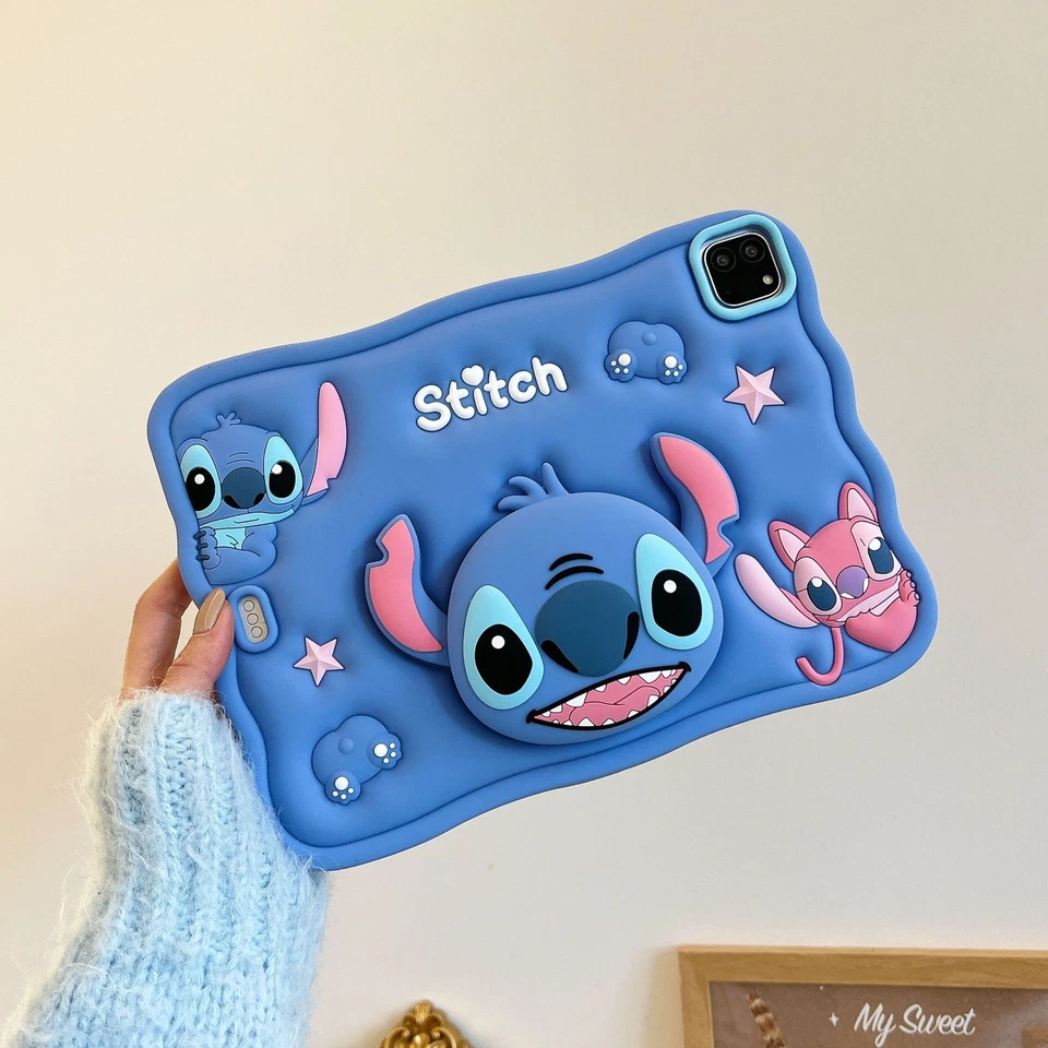 3D Wave Lilo Stitch Silicone Case For iPad 7/8/9th Gen 10.2' Mini 6 Air4 11' UK - Image 3 of 4