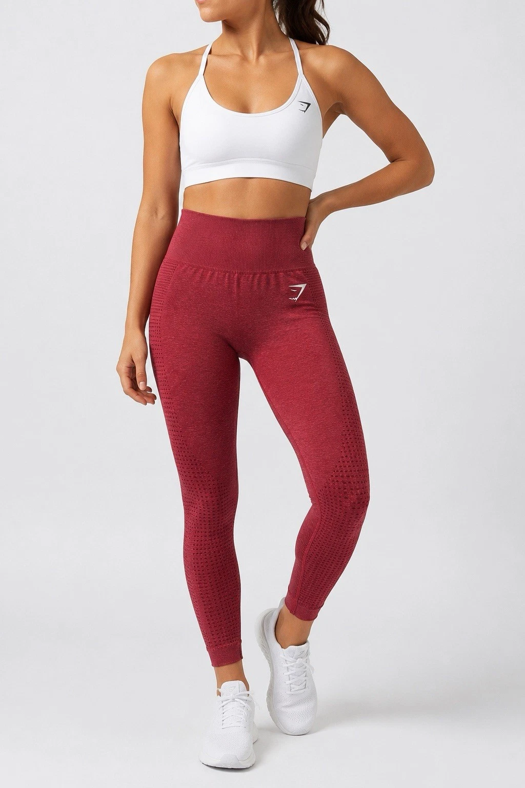 Gymshark Seamless Leggings Women’s XS Burgundy Red High Rise Athletic Workout