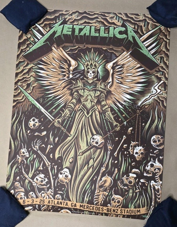 METALLICA - M72 TOUR 2025 ATLANTA GA POP UP AE POSTER - Dave