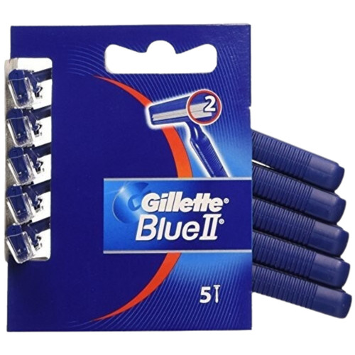 Gillette Blue 2 Disposable Razors Fixed Men Shave 5 Razors