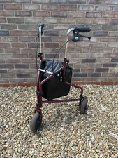 Days 3 Wheel Walker Rollator Mobility Aid with leather shopping bag