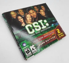 CSI Crime Scene Investigation+Dark Motives PC Ubisoft 2004 2 Game Pack Forensic