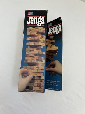JENGA 4793 Original 1986 MB Game 54 Wood Blocks Complete USA Vintage USA