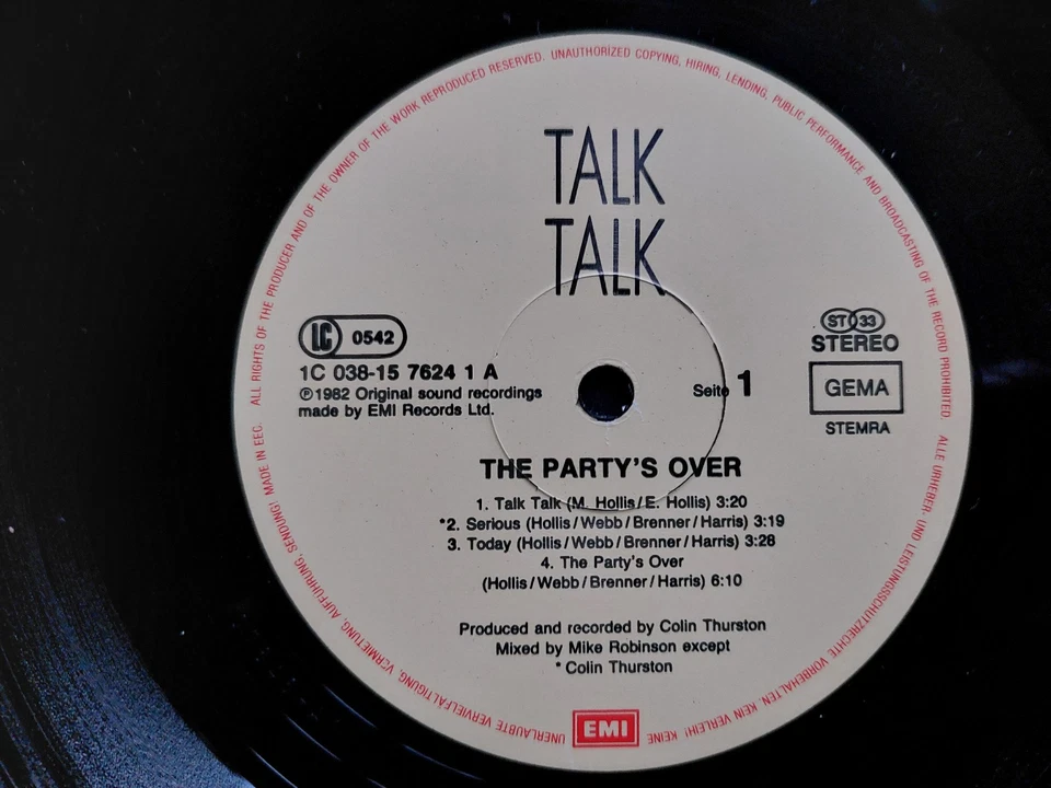 TALK TALK „THE PARTY'S OVER“ EU PRESS - Bild 3 von 3