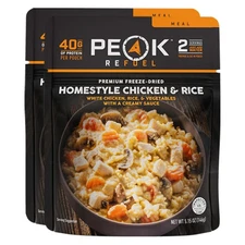 Peak Refuel Homestyle Chicken & Rice Freeze Dried Backpacking Camping Food 2-...
