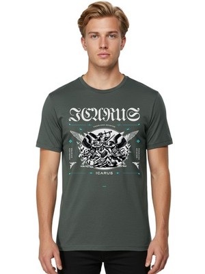 Sonic-Icarus Mens Graphic Tee,100% Cotton,Casual Summer Wear