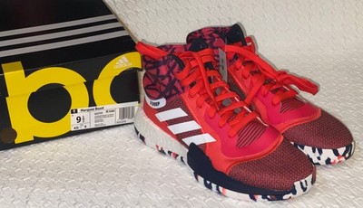 ADIDAS Marquee Boost Shock Red White Navy Basketball Shoes Sneakers NEW Mens 9.5