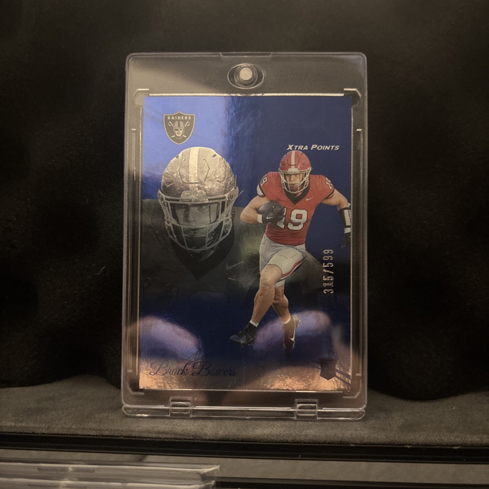 2024 Panini Prestige - Rookies Brock Bowers #305 Xtra Points Blue /599 (RC)