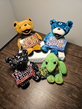 Lot of 4 Edition 4 Grateful Dead Plush Bean Bear Collectibles by Liquid Blue